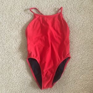 Red Drew Jolyn Onesie